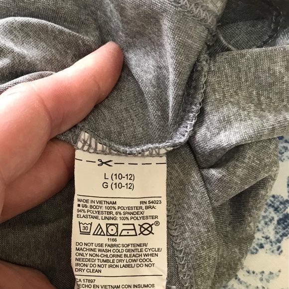 Old Navy Active gray blue green Go Dry Sports Tank Bra Girls 10 / 12 (Big Kids) - Picture 16 of 16